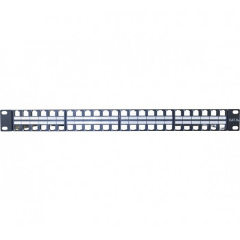 Dexlan 48-poorts Keystone-moduledrager, 19 inch 2U, zwart RAL 9005 258152