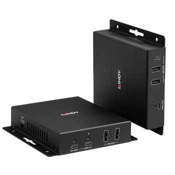 Lindy 100m Cat.6A Type-C 4K60 video- en data-HDBaseT 3.0 extender (39347)