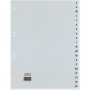 REXEL HETZEL A4 A-Z register, 20-tab, polypropyleen, grijs, 80-80-80 mm perforatie 25240481