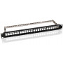Microconnect PP-027 24-poorts Cat6 UTP patchpanel, 1U rackmount, zwart