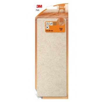 3M Scotch viltglijders, extra zacht, 80 x 215 mm, beige, zelfklevend, op maat te snijden, voor binnen, 1 stuk (SP84A27)