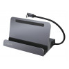 LogiLink UA0408 USB-C dockingstation met tabletstandaard, HDMI 4K@60Hz, 100W PD, Gigabit Ethernet, zilver
