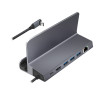 LogiLink UA0408 USB-C dockingstation met tabletstandaard, HDMI 4K@60Hz, 100W PD, Gigabit Ethernet, zilver