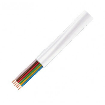 LogiLink CM06W telefoonkabel per meter 100 m plat 6-aderig wit binnen