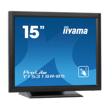 Iiyama ProLite T1531SR-B5 15 inch touchscreen LED-monitor - 1024 x 768, TN, HDMI/VGA/DisplayPort, luidspreker, matzwart