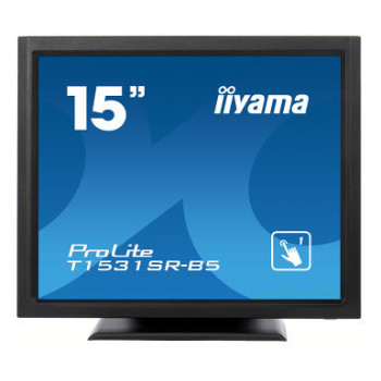 Iiyama ProLite T1531SR-B5 15 inch touchscreen LED-monitor - 1024 x 768, TN, HDMI/VGA/DisplayPort, luidspreker, matzwart