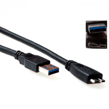 ACT Advanced Cable Technology SB3031 USB-A naar Micro-USB B kabel 2m zwart