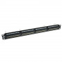 ACT 24-poorts CAT6 UTP 45° gehoekt patchpaneel, 1U, zwart (PP1013)