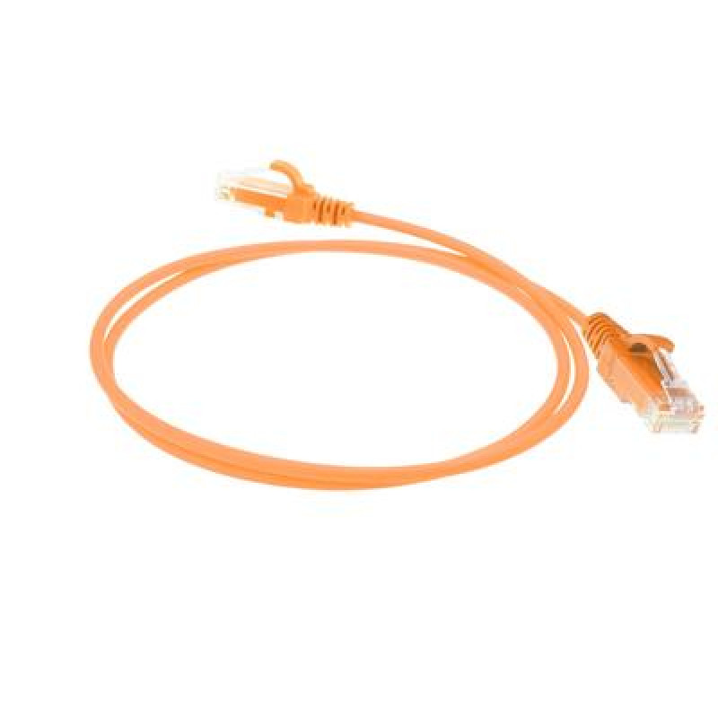 ACT oranje 1,5m LSZH U/UTP CAT6 datacenter slimline patchkabel snagless met RJ45-stekkers (DC9151)