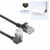 ACT DC4901 1m CAT6A U/UTP LSZH slimline patchkabel, zwart, RJ45 90° haaks naar recht