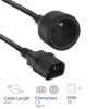 ACT netkabel C14 naar type E bus 0,2 m zwart 10A AK5385