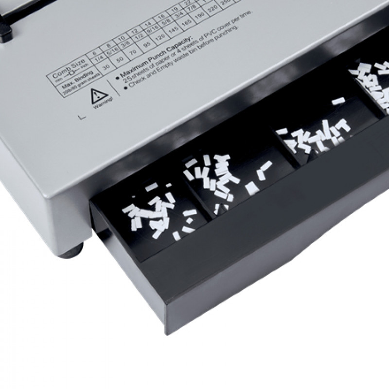 GBC CombBind CB25Pro kunststof kam-bindmachine, A4, 25 vel ponscapaciteit, 500 vel bindcapaciteit, volledig metaal 4410037