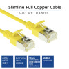 ACT DC7830 geel 0,15m LSZH U/FTP CAT6A datacenter slimline patchkabel snagless RJ45