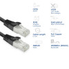 ACT FB8130 CAT8 U/FTP LSZH slimline patchkabel 0,15m zwart