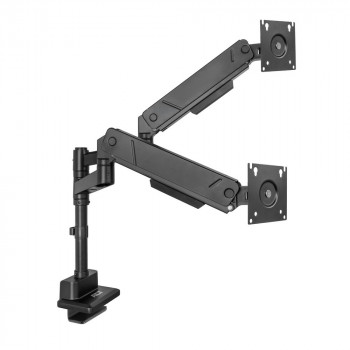 ACT AC8330 Office Solid Pro dual-monitorarm, gasveer, paalmontage, tot 34