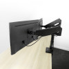 ACT AC8330 Office Solid Pro dubbele monitorarm, gasveer, paalmontage, tot 34"