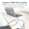 ACT USB 2.0 240W laad-/datakabel USB-C naar USB-C, zwart, 1m (AC3086)