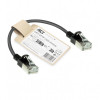 ACT zwarte 0,15 m LSZH S/FTP CAT7 slimline patchkabel snagless met RJ45 stekkers (DF7930)