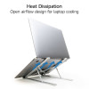 ACT opvouwbare laptopstandaard, 7 posities in hoogte verstelbaar, aluminium, zilver, ACT Essentials (AC8121)