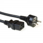 ACT AK5410 netsnoer CEE 7/7 naar IEC C19 0,5 m zwart