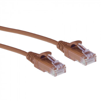 ACT bruin 1,5m LSZH U/UTP CAT6 datacenter slimline patchkabel snagless RJ45 (DC9251)