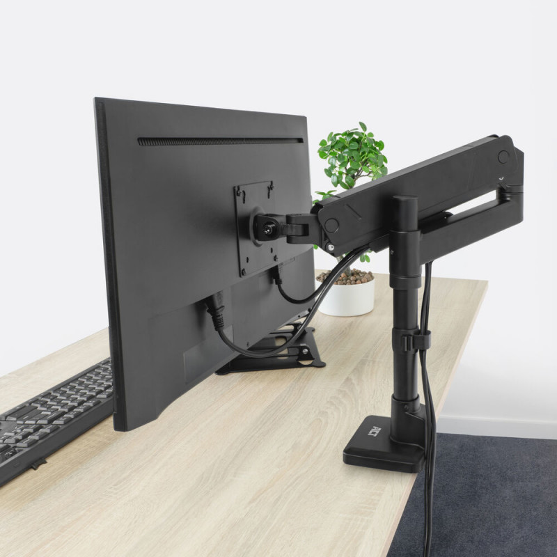 ACT monitorarm 45 inch Office Solid Pro gasveer staafmontage 1 monitor (AC8329)