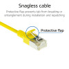 ACT geel 1m LSZH S/FTP CAT6A slimline patchkabel snagless RJ45 (DB7801)