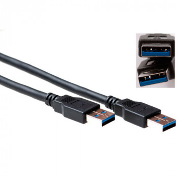 ACT SB3011 USB 2.0 Type-A stekker naar Type-A stekker kabel, 1 m, zwart