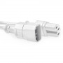 ACT AK5435 stroomkabel wit 0,6 m C14 naar C15