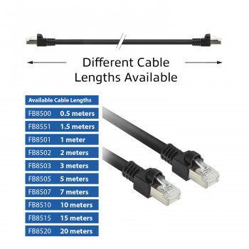 ACT FB8505 5m S/FTP Cat.7 PUR flexibele patchkabel, snagless RJ45, zwart