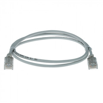 ACT grijs 7 meter LSZH U/UTP CAT6 datacenter slimline patchkabel snagless met RJ45-stekkers (DC9007)
