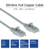 ACT grijs 7 meter LSZH U/UTP CAT6 datacenter slimline patchkabel snagless met RJ45-stekkers (DC9007)