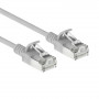 ACT grijs 1m LSZH S/FTP CAT6A slimline patchkabel snagless met RJ45-aansluitingen (DB7001)