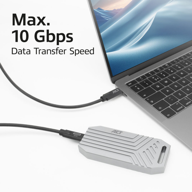 ACT AC7443 USB-C (M) naar USB-C (M)-kabel, 24-polig