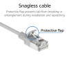 ACT grijs 1,5m LSZH S/FTP CAT6A Slimline patchkabel Snagless RJ45 (DB7051)
