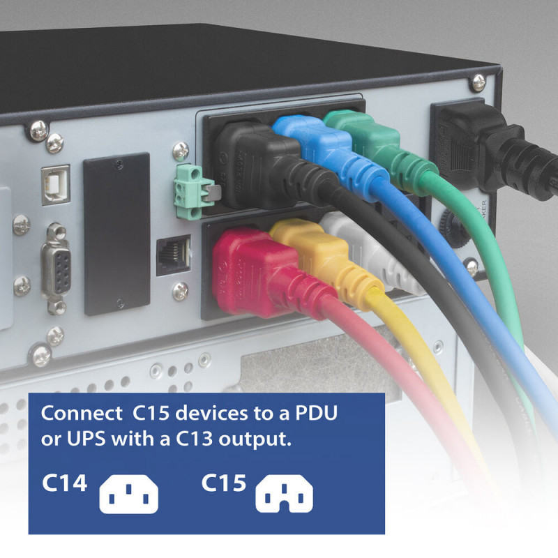 ACT netsnoer C14 - C15 rood 2,5 m (AK5391)
