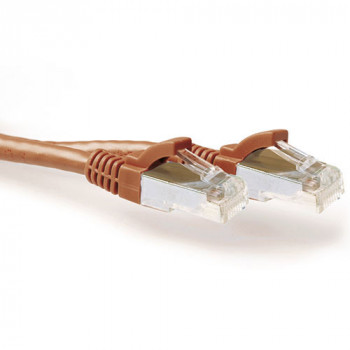 ACT FB2203 3m Cat6a S/FTP RJ45 netwerkkabel, bruin