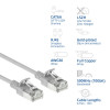 ACT grijs 2m LSZH S/FTP CAT6A slimline patchkabel snagless RJ45 (DB7002)