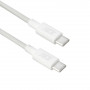 ACT USB 2.0 60W laad-/datakabel USB-C naar USB-C, wit, 1 m (AC3080)