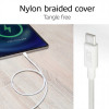 ACT USB 2.0 60W laad-/datakabel USB-C naar USB-C, wit, 1 m (AC3080)
