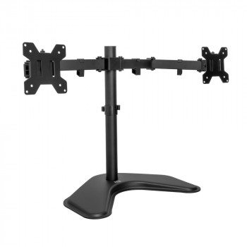 ACT AC8363 dual-monitor tafelhouder voor 2 beeldschermen tot 32 inch - klem & tule montage, VESA 75/100, 8kg per arm, zwart