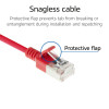 ACT rode 1m LSZH S/FTP CAT6A slimline patchkabel snagless RJ45 (DB7501)