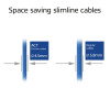 ACT blauwe 3m LSZH S/FTP CAT6A slimline patchkabel snagless RJ45 (DB7603)
