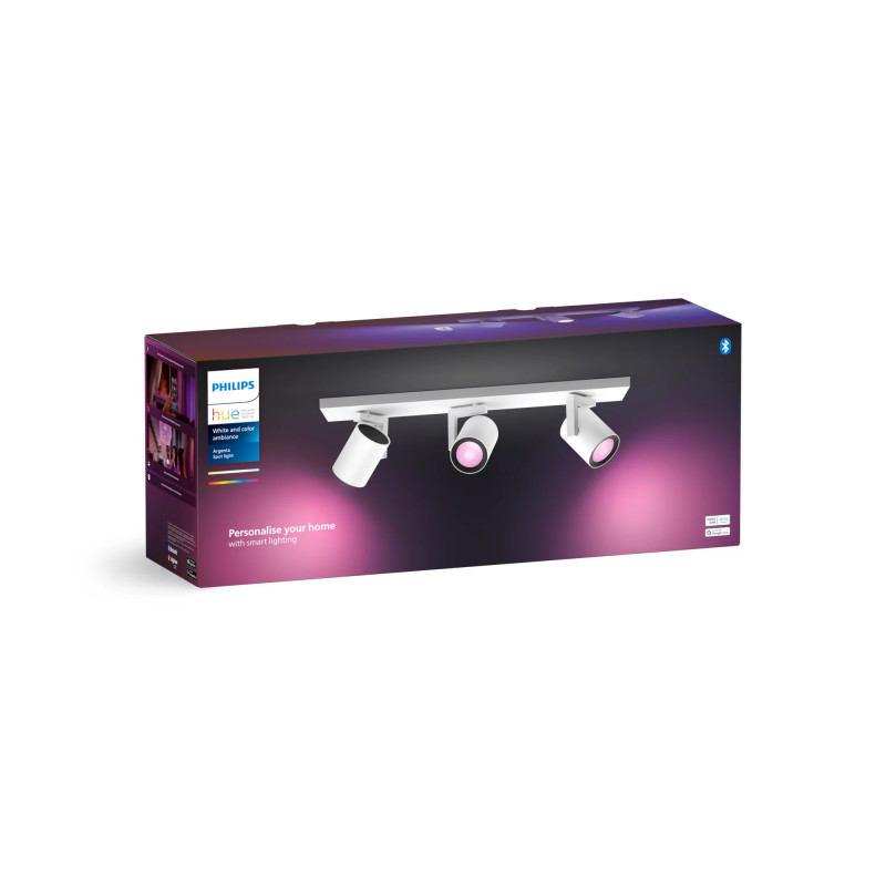 Signify Philips Hue White & Color Ambiance Argenta 3-Spot plafondlamp wit