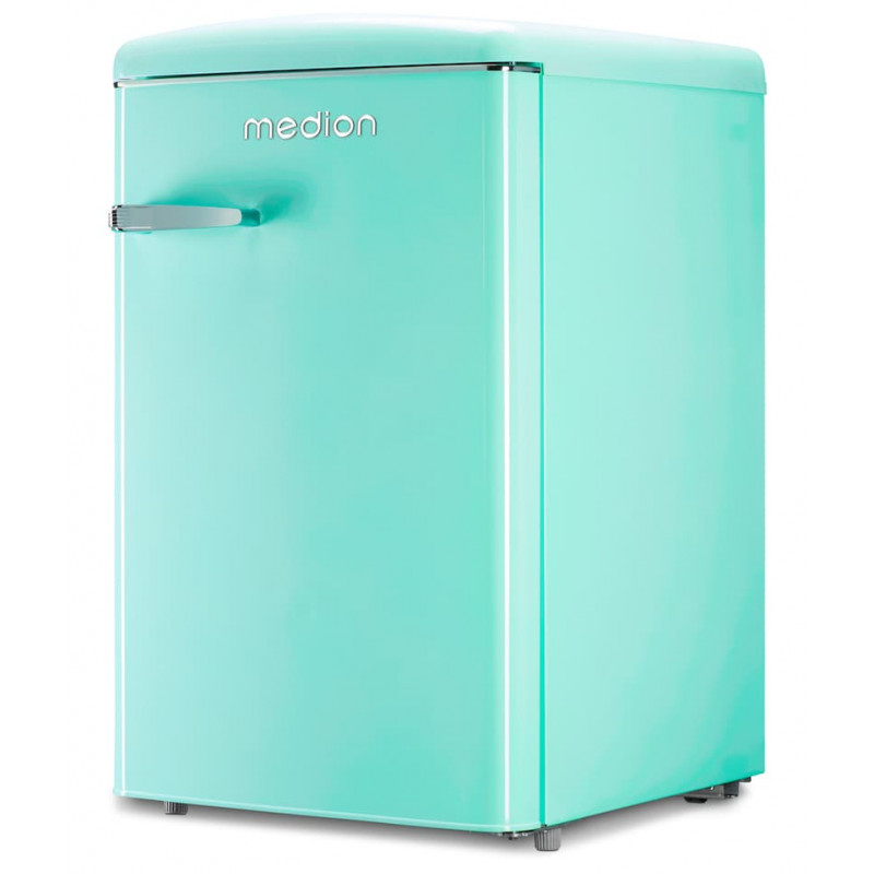 Medion MD37790 retro-koelkast turquoise, 90L totaalvolume, energie-efficiëntieklasse E