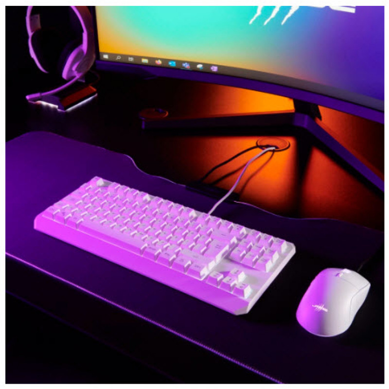 uRage Exodus 220 TKL gaming-toetsenbord, bedraad, wit