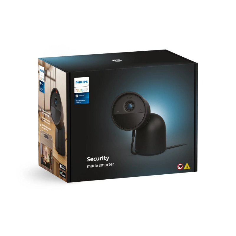 Philips Hue Secure bedrade camera met standaard zwart