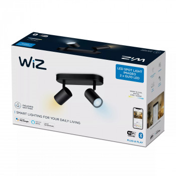 WiZ IMAGEO Spots plafondlamp Tunable White 2x5W zwart enkelpack