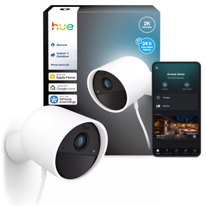 Philips Hue Secure bedrade camera 2K videoresolutie wit