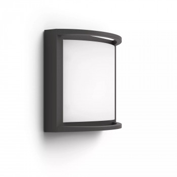 Philips Outdoor ultra-efficiënte Samondra wandlamp 3,8W, 2700 Kelvin antraciet